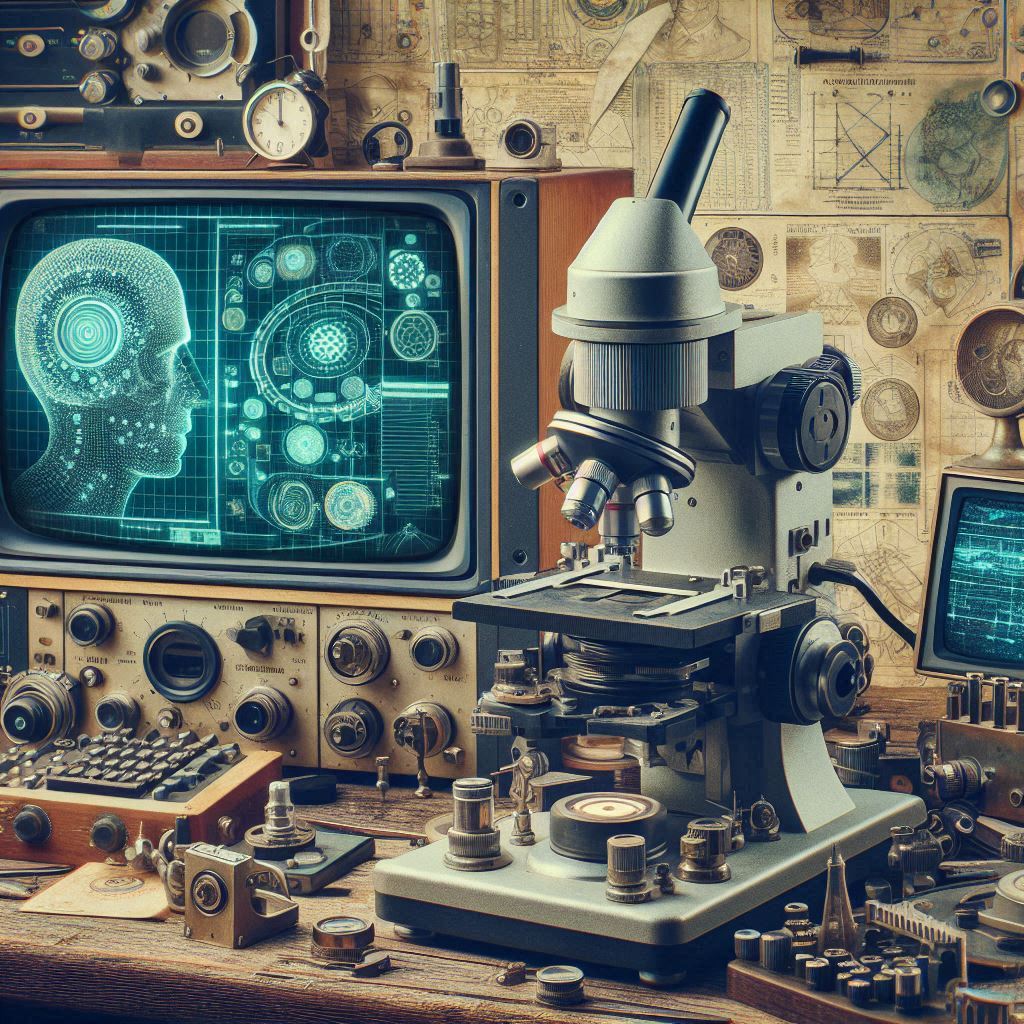 Old-school microscope