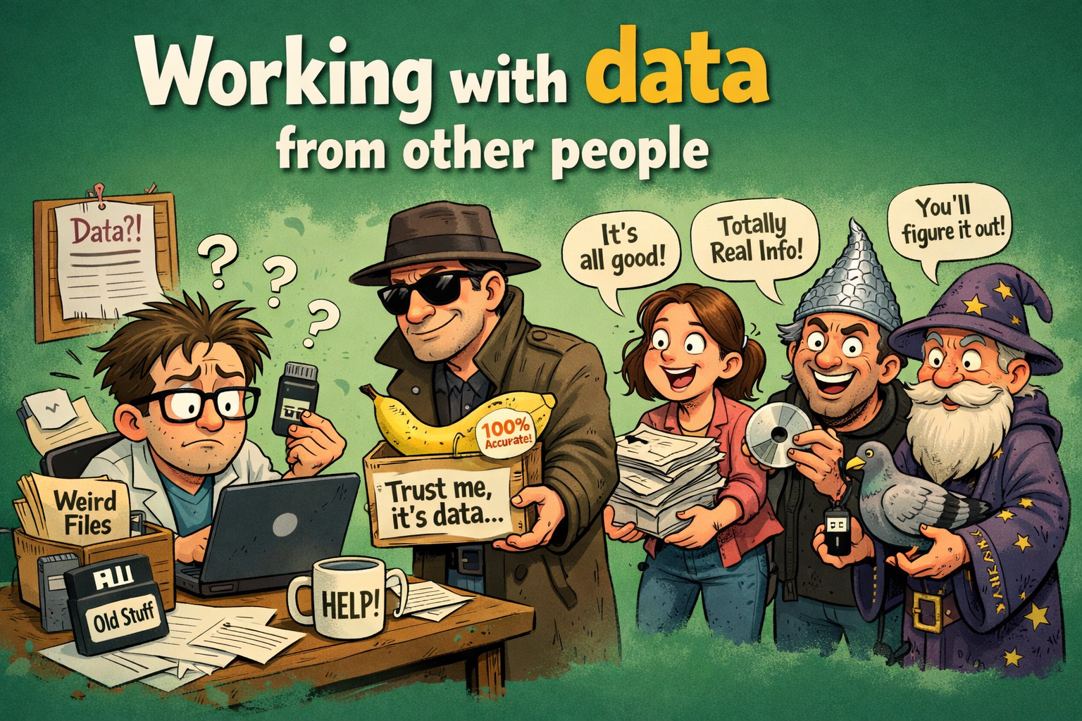 AI generated image of a scientist looking at a computer screen with data on it.